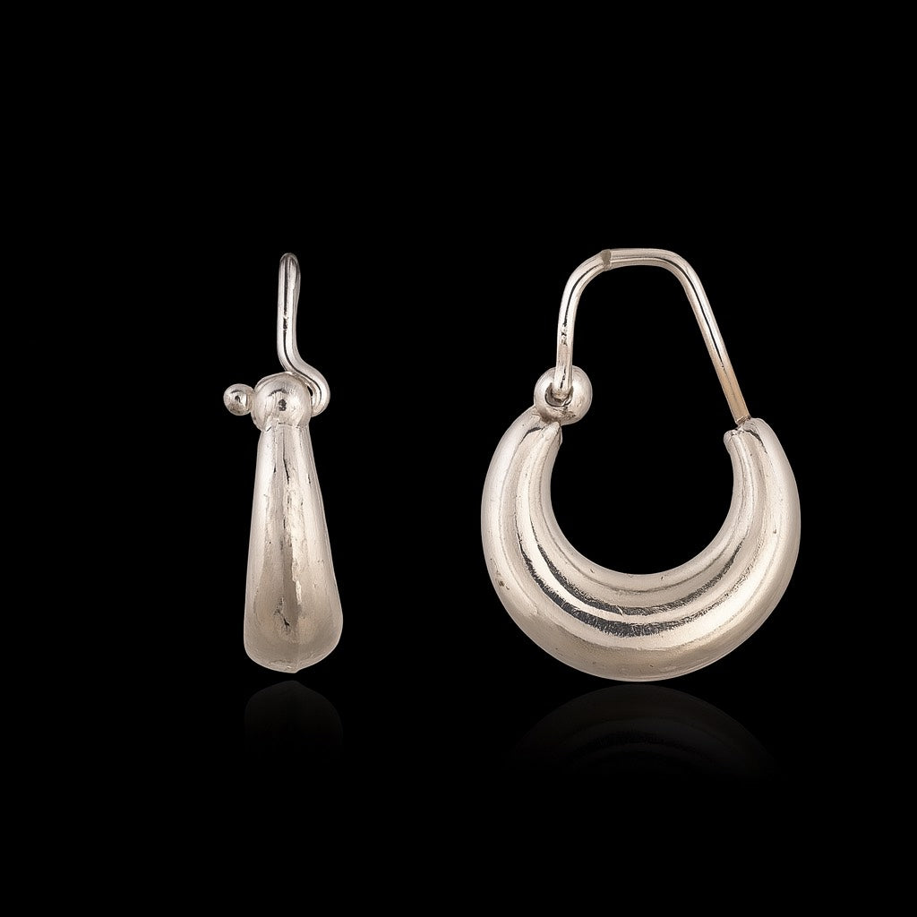 Pure Silver Hoop Earrings