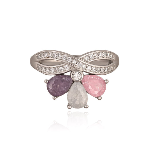 925 Silver Multicolor Gemstone Ring