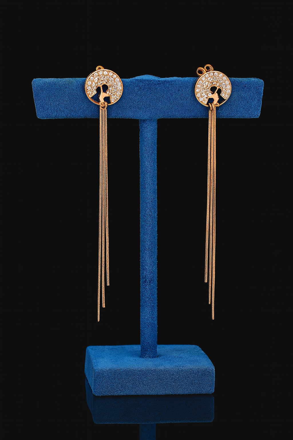 Sterling Silver Sui Dhaga Earrings with CZ Sparkle