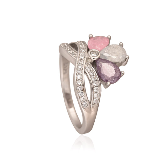925 Silver Multicolor Gemstone Ring