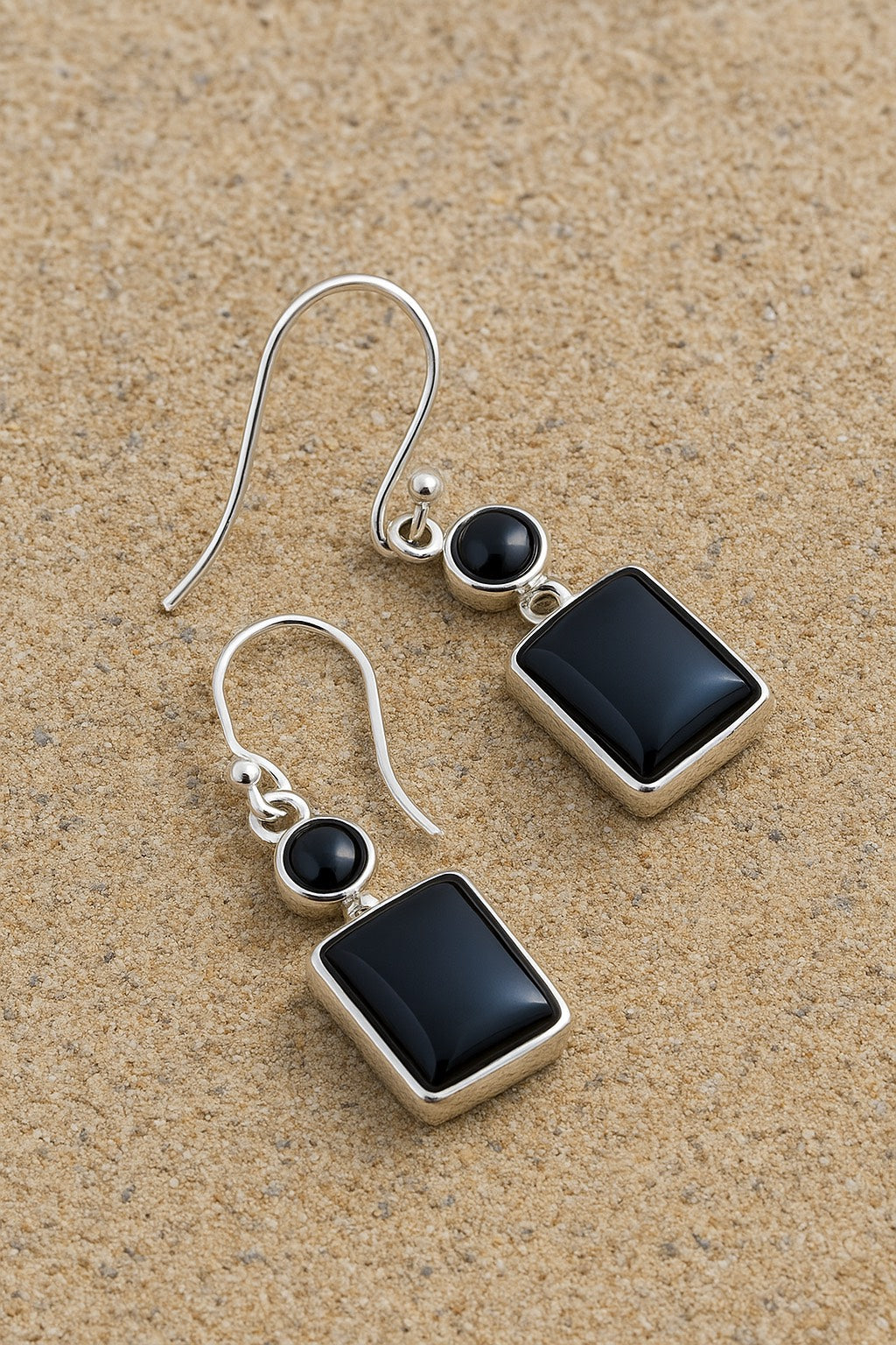 925 Sterling Silver Dangle Earrings with Black Onyx | Elegant Drop Earrings