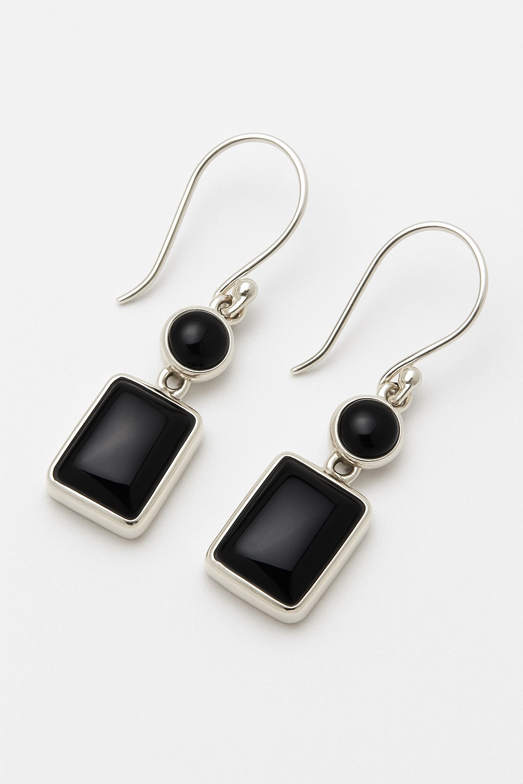 925 Sterling Silver Dangle Earrings with Black Onyx | Elegant Drop Earrings