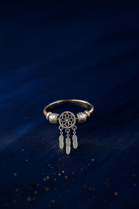 999 Silver Dreamcatcher Feather Charm Bracelet – Rasvi Jewels