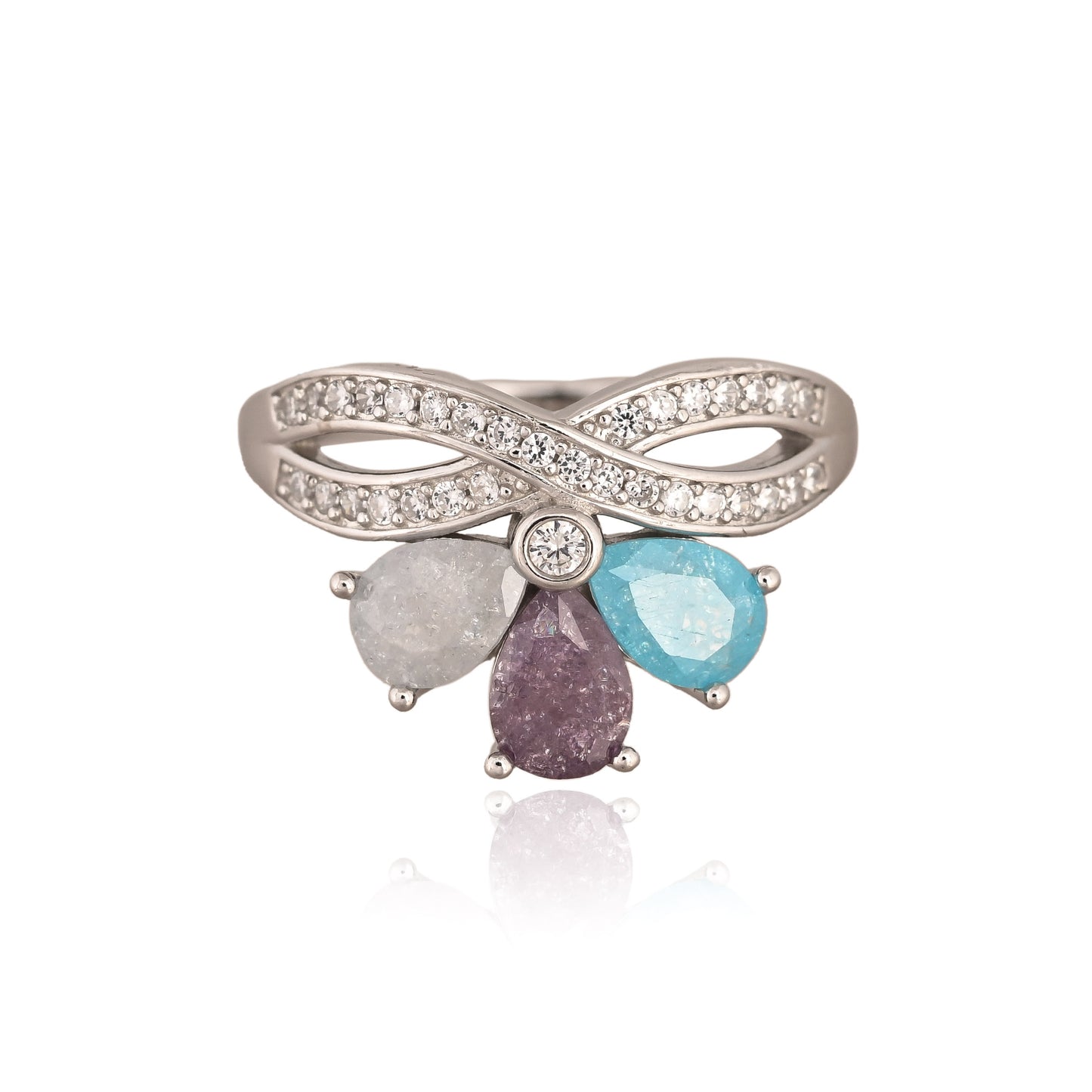 925 Silver Infinity Gemstone Ring – A Gift of Forever Bonds | Rasvi Jewels