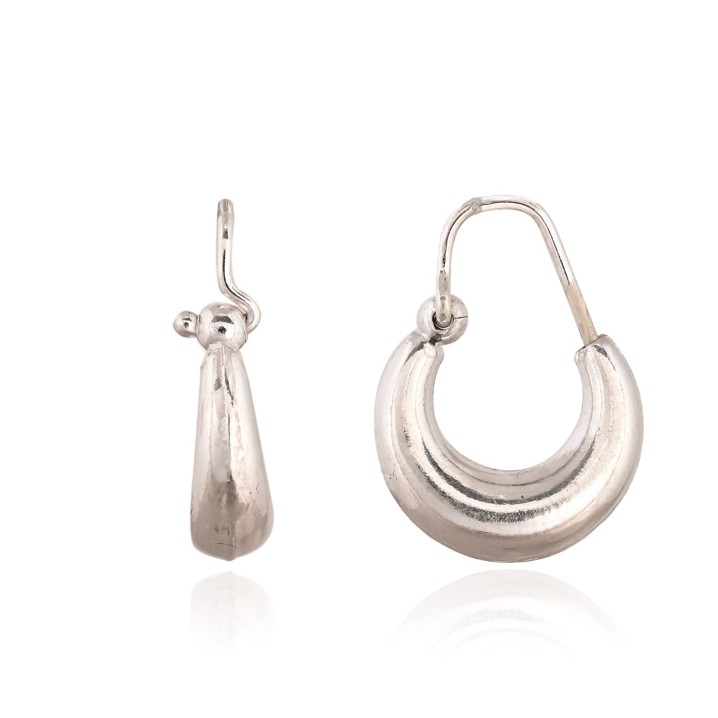 Pure Silver Hoop Earrings