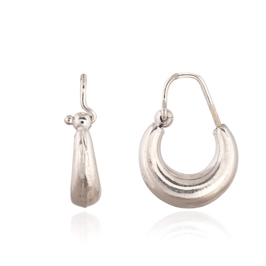 Pure Silver Hoop Earrings