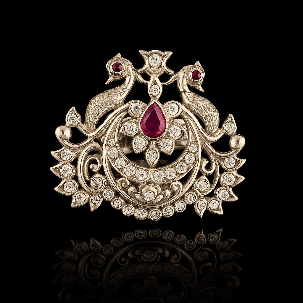 925 Silver Peacock Ring